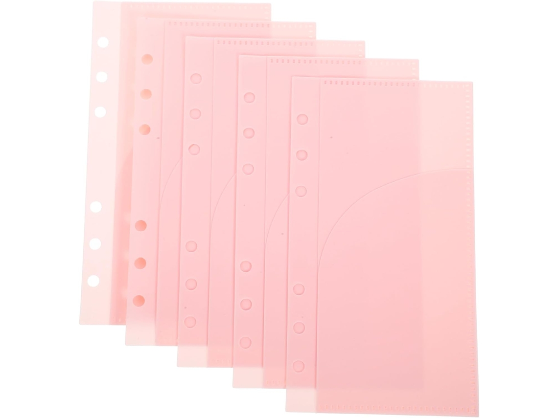 Zerodeko Conjunto de 5 Inserções Portáteis em PP para Pastas, Práticas para Materiais de Escritório e Controle de Orçamento