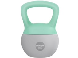 Kettlebell 8kg Areia Metal Pega Antiderrapante Cinza