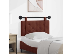 Vidaxl Cabeceira Suspensa Com Luz Led Marrom Brilhante Pu Antigo