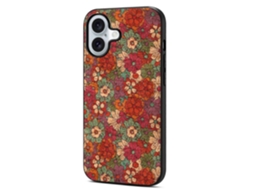 Capa Para Iphone 17 Compatível Com Estampa Floral Em Couro Pu, Pc E Tpu