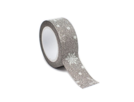 Fita Adesiva Pailleté 1,5 Cm Floco Preto Ammi