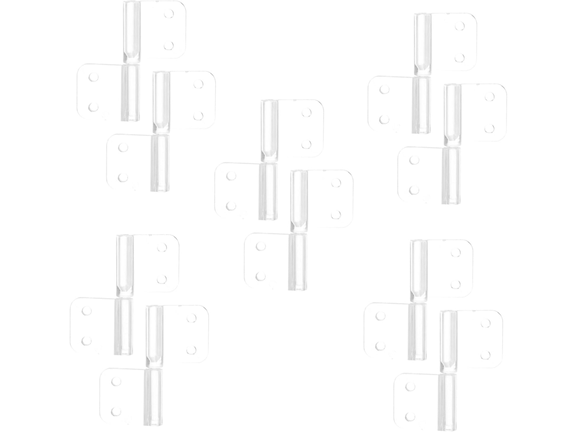 Conjunto De 10 Mini Dobradiças Acrílico Em Formato Bandeira,