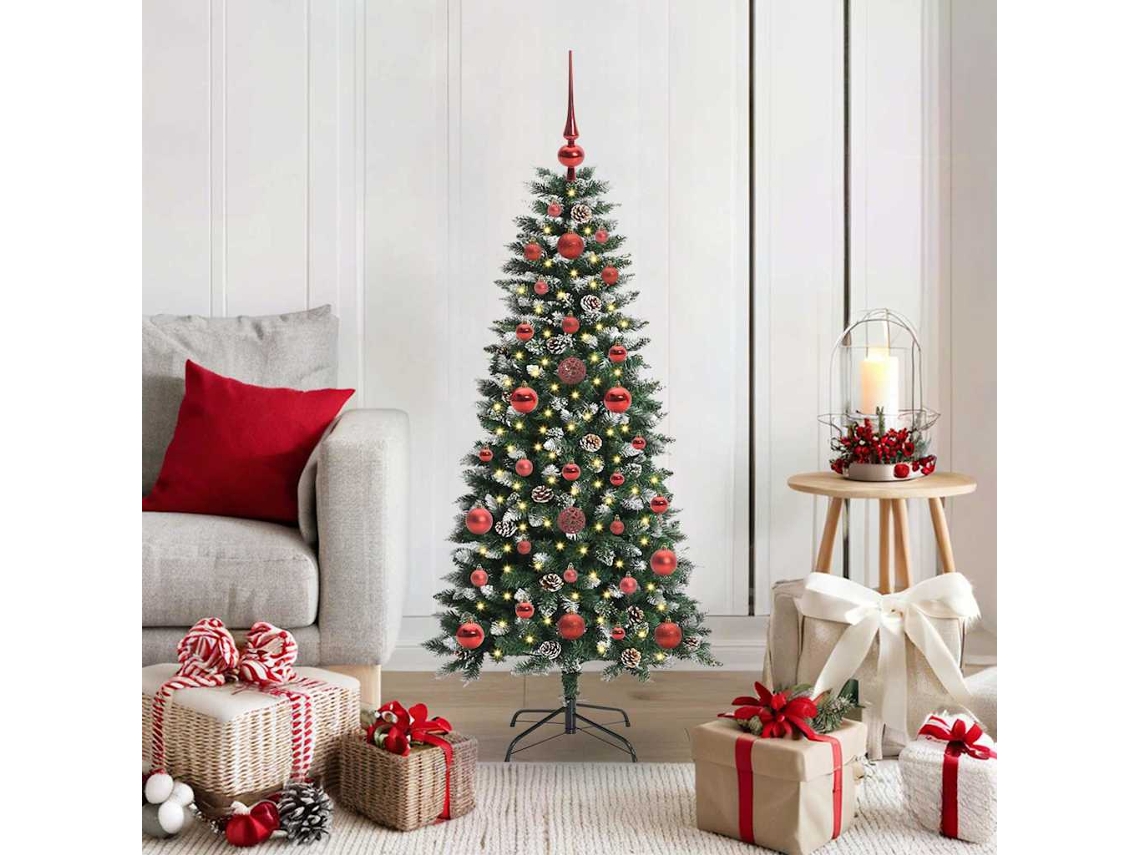 Vidaxl Árvore De Natal Artificial Verde 120 Cm Pvc, Plástico E Aço