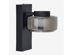 Luminária De Parede Led Para Exterior Em Metal E Vidro Valideri Vidro Preto Sklum