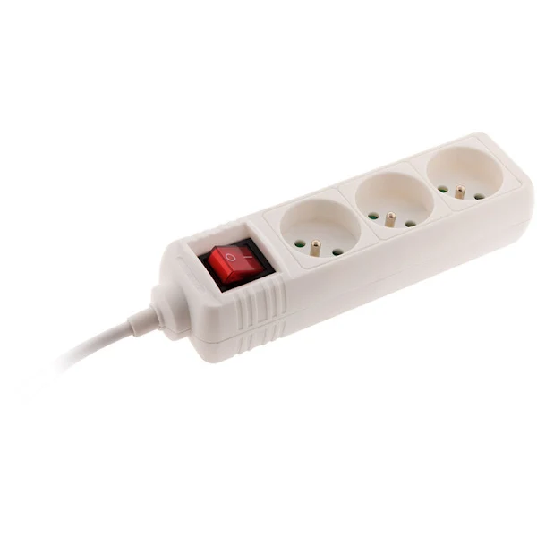 Tomada Tripla /ea/ 16a 2p+e Com Interruptor, Branca, Zenitech