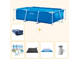Intex Piscina Com Estrutura Retangular - 300x200x75 Cm - 6-peças S20054