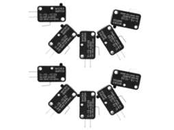 Pacote Com 10 Microinterruptores De Limite Spdt De Botão De Pressão Rápida, 1na E 1nf