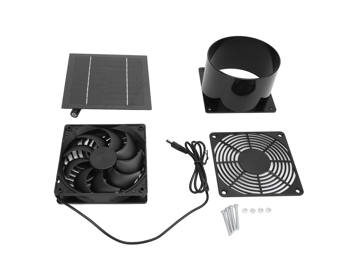 Ventilador Solar 5w 5v Ip65 para Estufa Galinha Celeiro