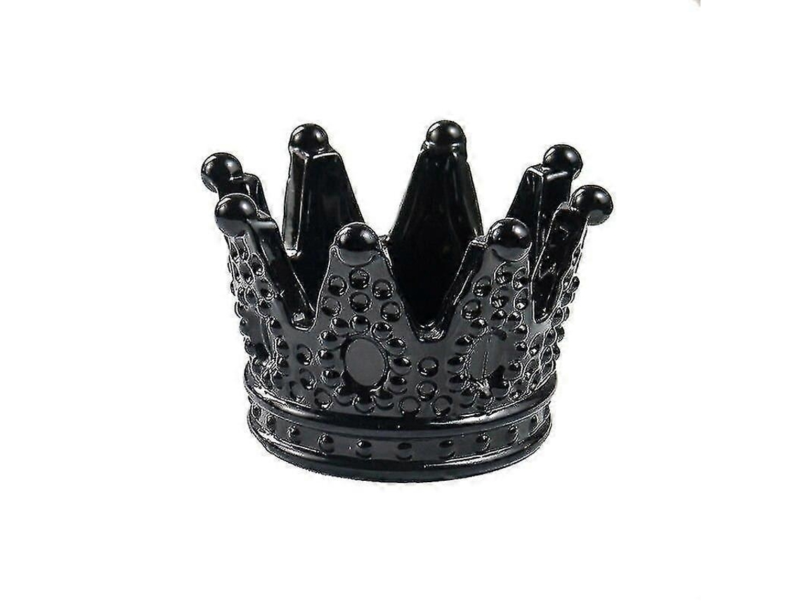 Ashtray Transparente Preto Crown Vidro Tabaco Cigar Acessório Para Fumar