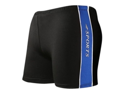 Calções de praia masculinos plus size, modelo boxer elástico para o verão de 2026.