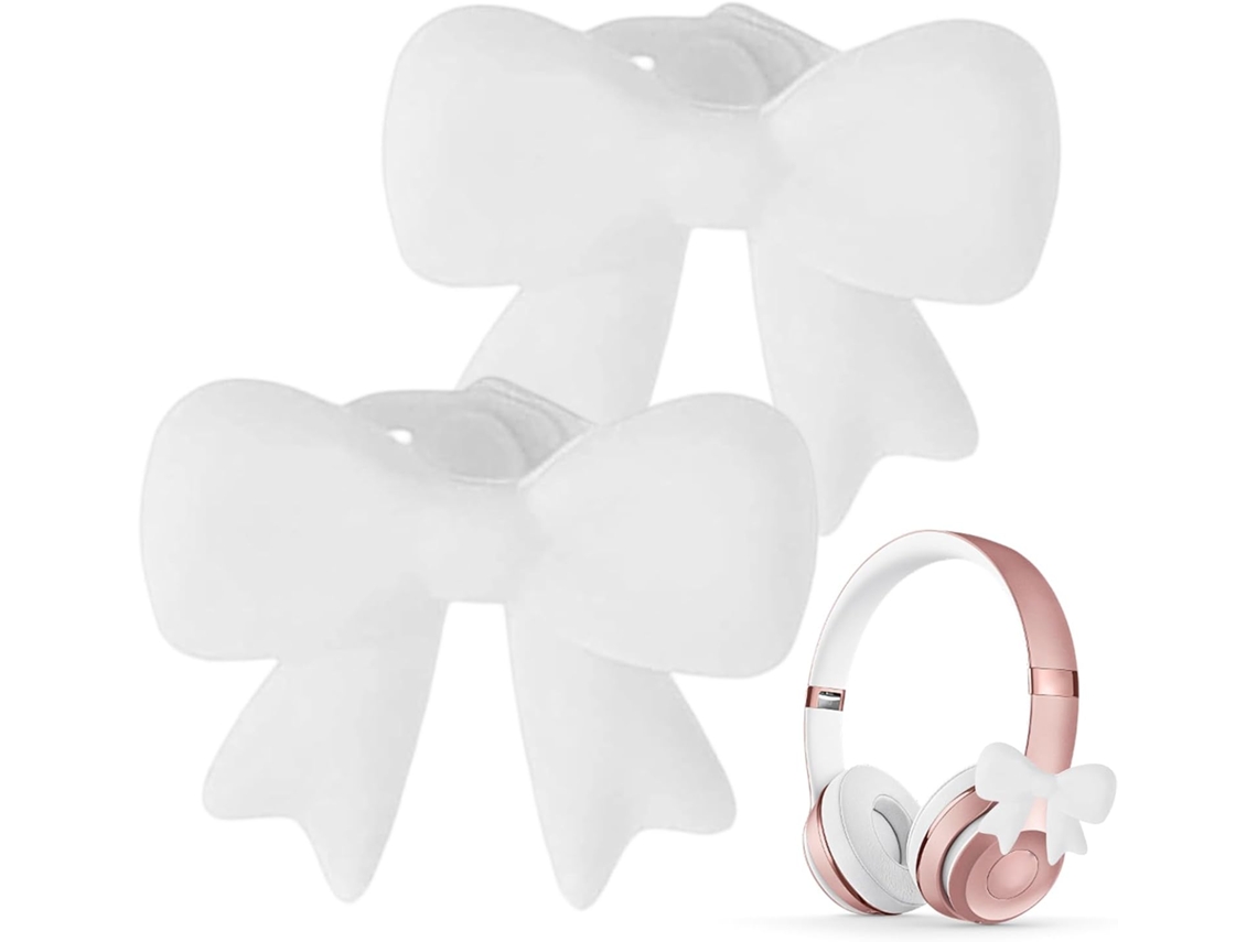 Laços Para Fones De Ouvido – Clipes Decorativos 3d Silicone Acessórios Fofos Mulheres E Adolescentes, Enfeites
