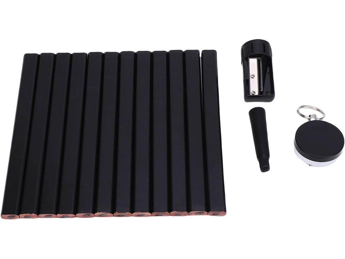 Lápis De Carpinteiro Octogonal Plano De 7 Polegadas, Para Marcações Precisas Em Trabalhos De Carpintaria.