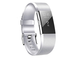 Lurelia Pulseira Fitbit Charge 2, De Metal Quadriculada Prateada
