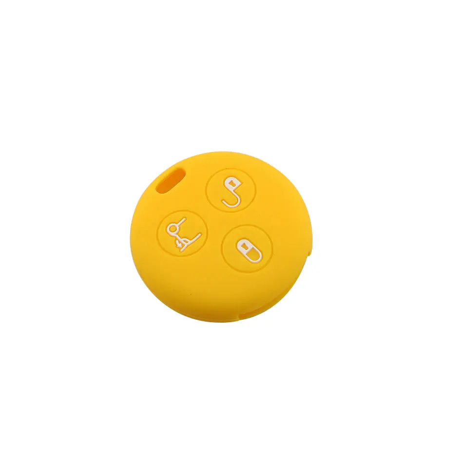 Capa de Silicone AQUAFORGE para chave de carro Benz Smart City Roadster, 3 botões