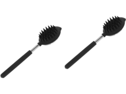 Lurelia Pack De 2 Escovas De Silicone Para Costas E Corpo, Silicone Macio, Cabo Longo E Dupla Face