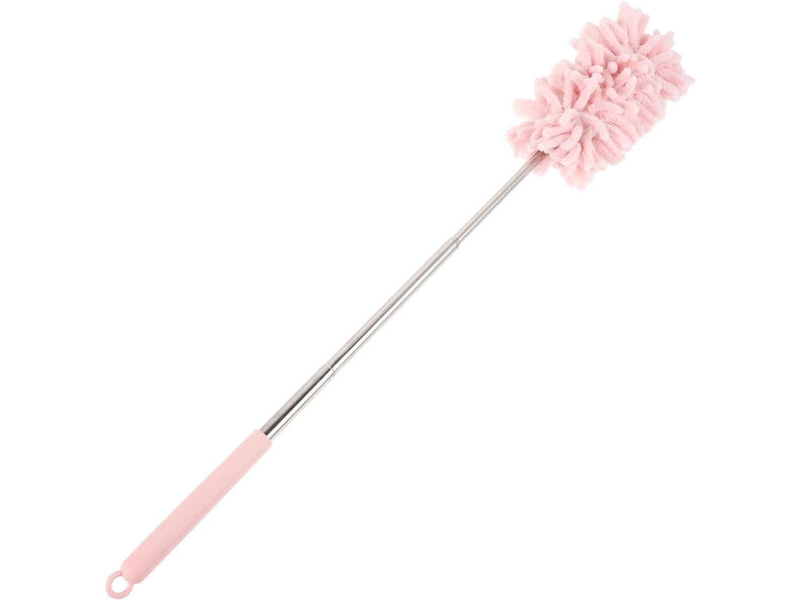 Espanador De Carro Telescópico E Flexível Chenille Rosa