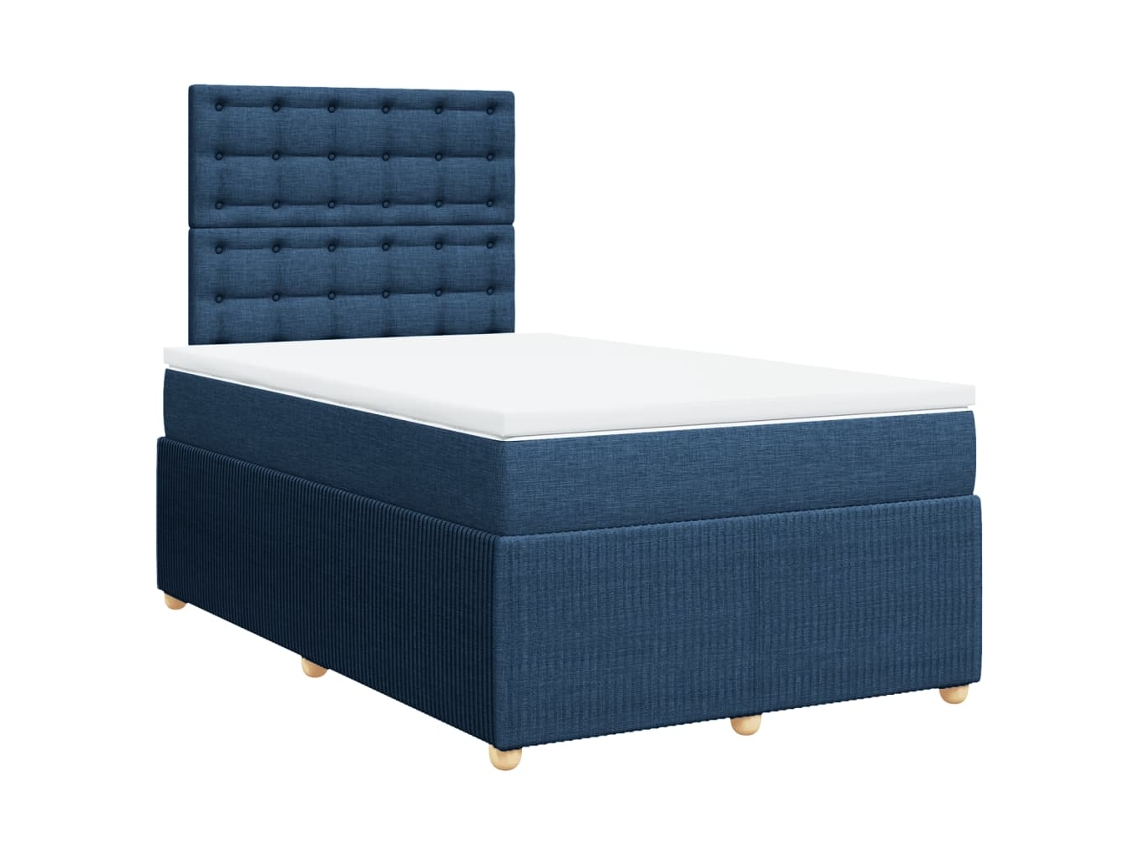 Box Spring Bed, Box Spring Beds Vidaxl Azul Tecido (120 X 200 Cm)