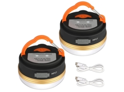 Pacote Com 2 Luzes De Bateria Recarregáveis ​​para Camping, Luzes De Barraca, Resistentes À Água, Base Magnética Aquaforge