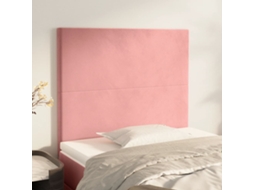 Vidaxl Cabeceira Rosa 100x5x118/128 Cm Veludo