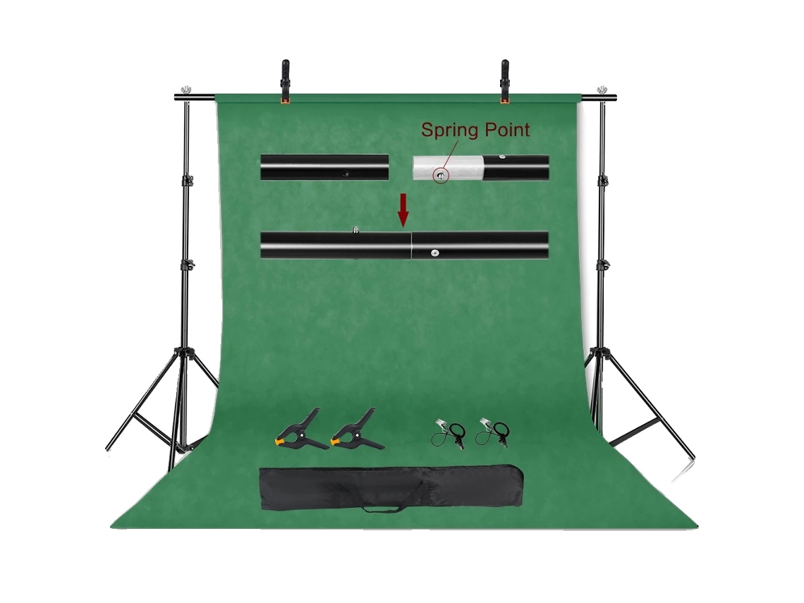 Kit De Suporte De Fundo Para Fotografia, Travessa Ajustável, Uso Multifuncional,verde Normal,2000x3000 Oem