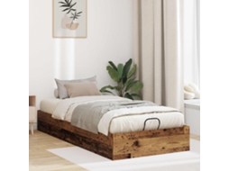 Vidaxl Estrutura de Cama Ottoman Madeira Antiga 203 X 100 X 25 Cm