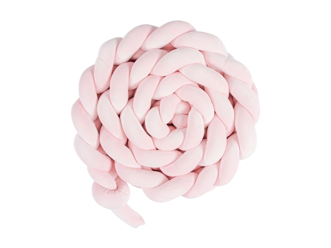 Protetor De Berço De Veludo​​ Almofada Estampa Cobra 200cm Rosa Yunzii