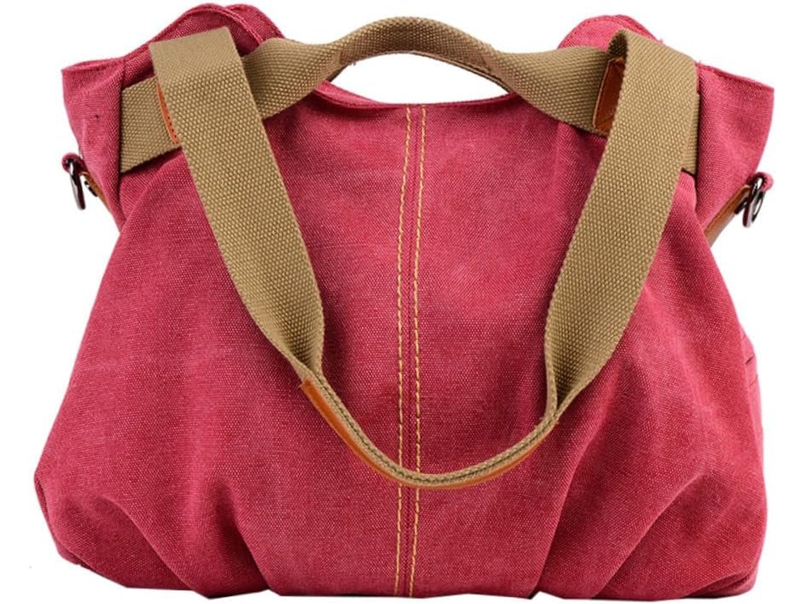 Bolsa De Lona Lisa Feminina, Bolsa De Ombro, Bolsa Tote, Ampla Capacidade Para Compras.