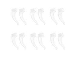 Supvox 20 Pares de Almofadas Silicone Antiderrapantes para Óculos, Suporte Gancho o Relha GOKOCO (transparente)