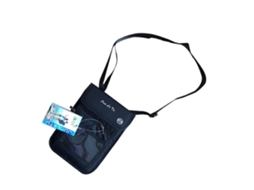 Carteira De Pescoço Porta-passaporte Para Documentos Viagem Material Nylon 21x16x1cm À Prova D'água 1 Conjunto Cjy Preto 21, 00x16, 00x1, 00cm