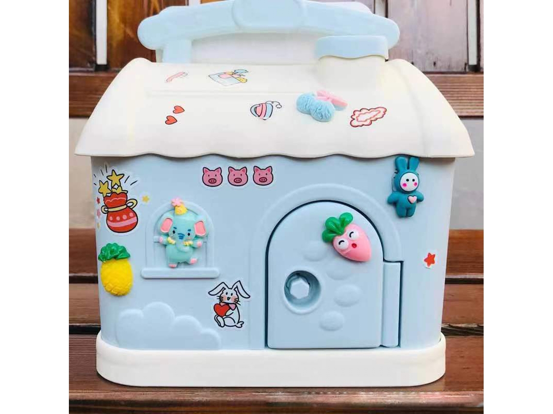 Ats hucha de Casa com 1 Adesivo Hucha de Moedas para Crianças Meninas Hucha Cartoons