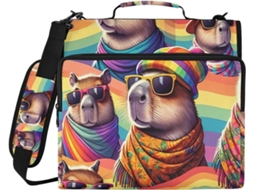 Organizador de Massas Capivara Orgulho Rainbow Poliéster, Resistente à Água, Confeccionado com 3 Argolas