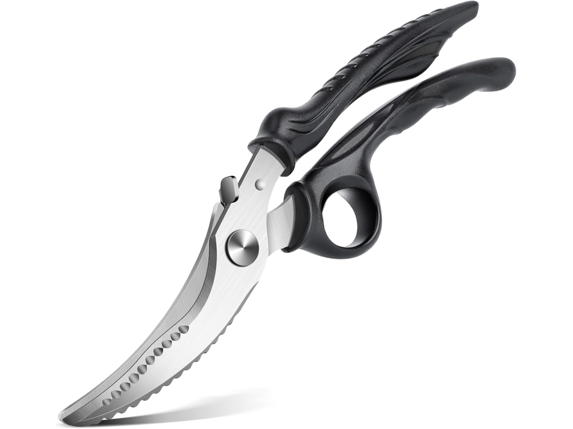 1 Tesoura de cozinha de aço inoxidável para aves e vegetais Slowmoose