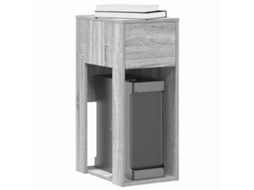 Vidaxl Suporte Torre De Computador Com Gaveta 30x44x74 Cm Cinza Sonoma