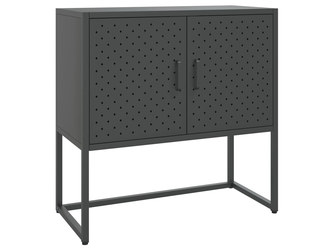 vidaXL Aparador 75x35x75 cm aço antracite