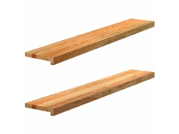 Vidaxl Soleiras Da Janela 2 Pcs 120x20x2 Cm Carvalho Castanho-claro