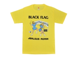 Black Flag Jealous Again T-shirt Yellow Unisex Adults Size:s
