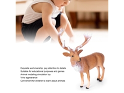 Primerox modelo de Veado Vermelho Macho Brinquedo de Simulação Estátua Educativo Decoração Infantil