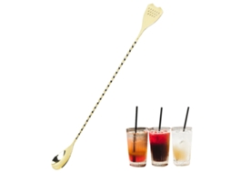 Colher de Bar em Aço Inoxidável com Peneira 30 Cm RNEMITERY