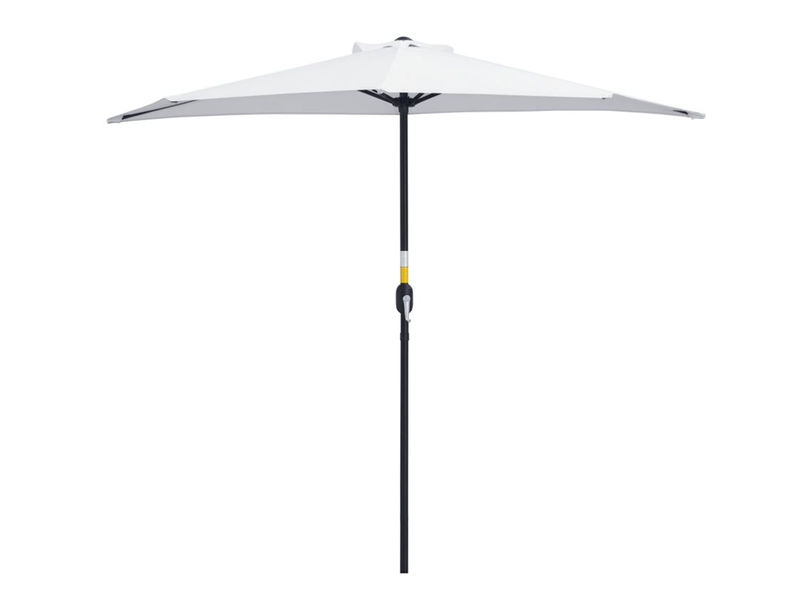 Guarda sol Meia lua para Terraço DECORALAR TECH com manivela e mastro de 2 seções, 2,6x1,35m, branco