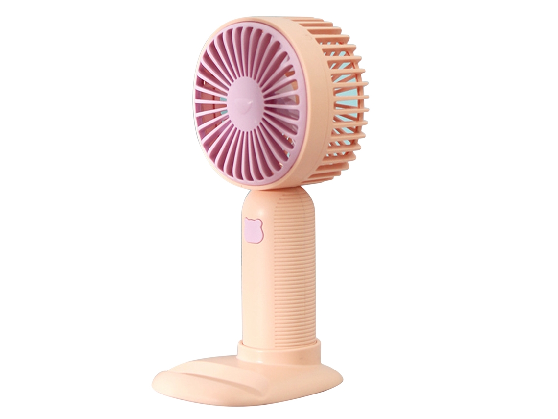 Ventilador Portátil Usb Recarregável com Base Pink
