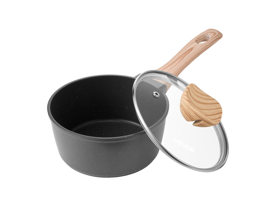 Panela de sopa de leite preto Vevor com revestimento antiaderente 1,42L