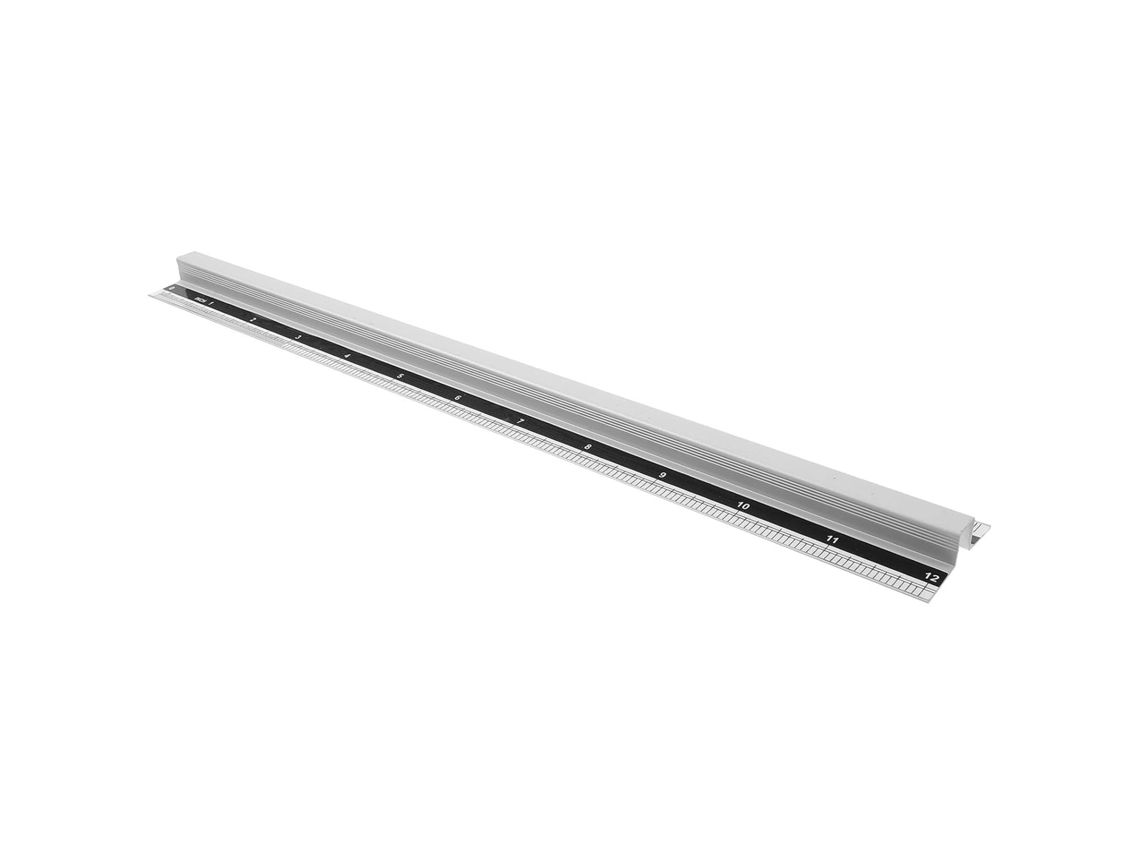 Régua De Alumínio Fuoyloo, Leve E Transparente, Com Cabo De 30cm 12 Polegadas, Multifuncional, Ideal Para Estudantes E