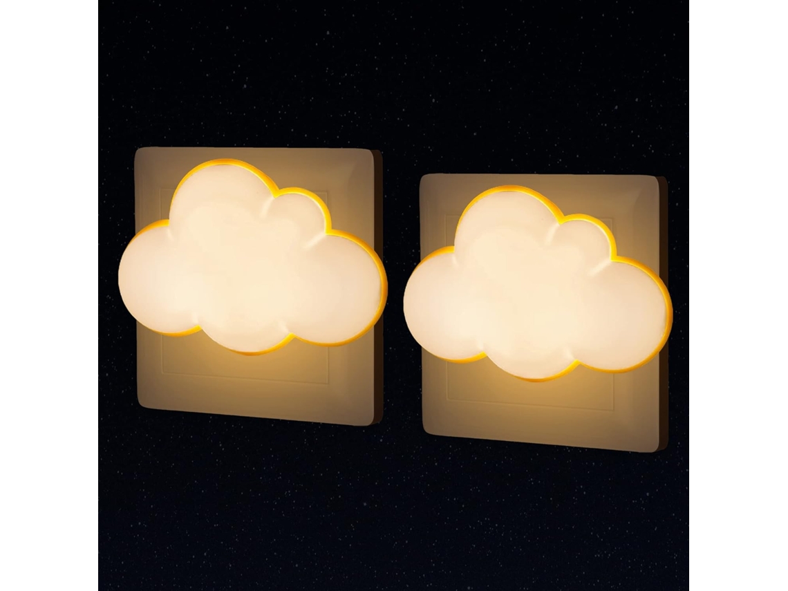 Luz Noturna Inteligente Com Design Fofo De Nuvem, Luz Noturna Com Sensor De Aquecimento Para Quarto De Bebê E Corredor, Luz Noturna De Nuvem Com Funçã