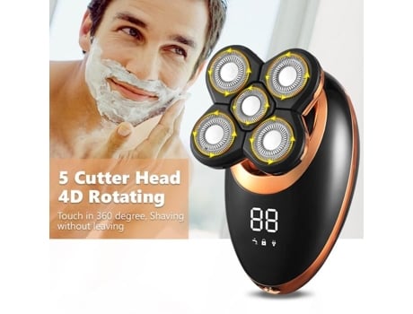 Aparador Elétrico Para Homens Marca Super 4d Rotativo 5 Cabeçotes Portátil Recarregável Usb À Prova Dágua Viagem Presente Top Qualidade