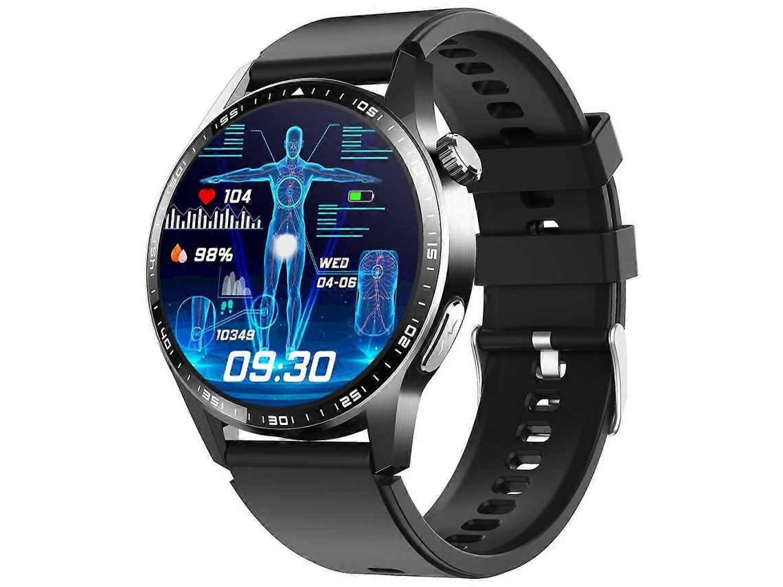 Smartwatch F400 com tela de 1,55 polegadas em silicone preto Ly Ebike
