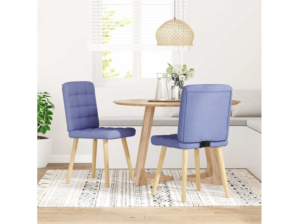 Maison Exclusive - Cadeiras De Jantar 2 Pcs Jeans Tecido Azul