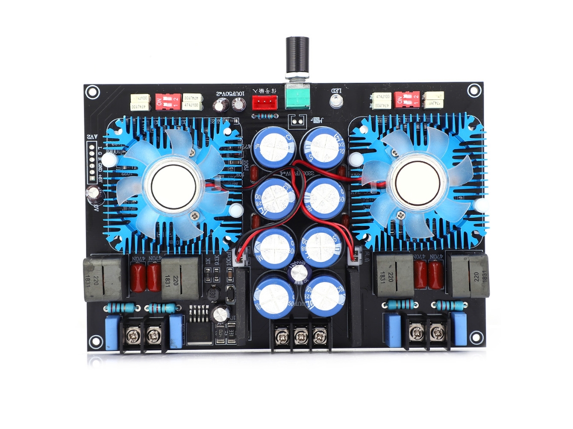 Laxiscreed Amplificador De Potência De Áudio Com Ventilador Dual-channel Para Alta Performance