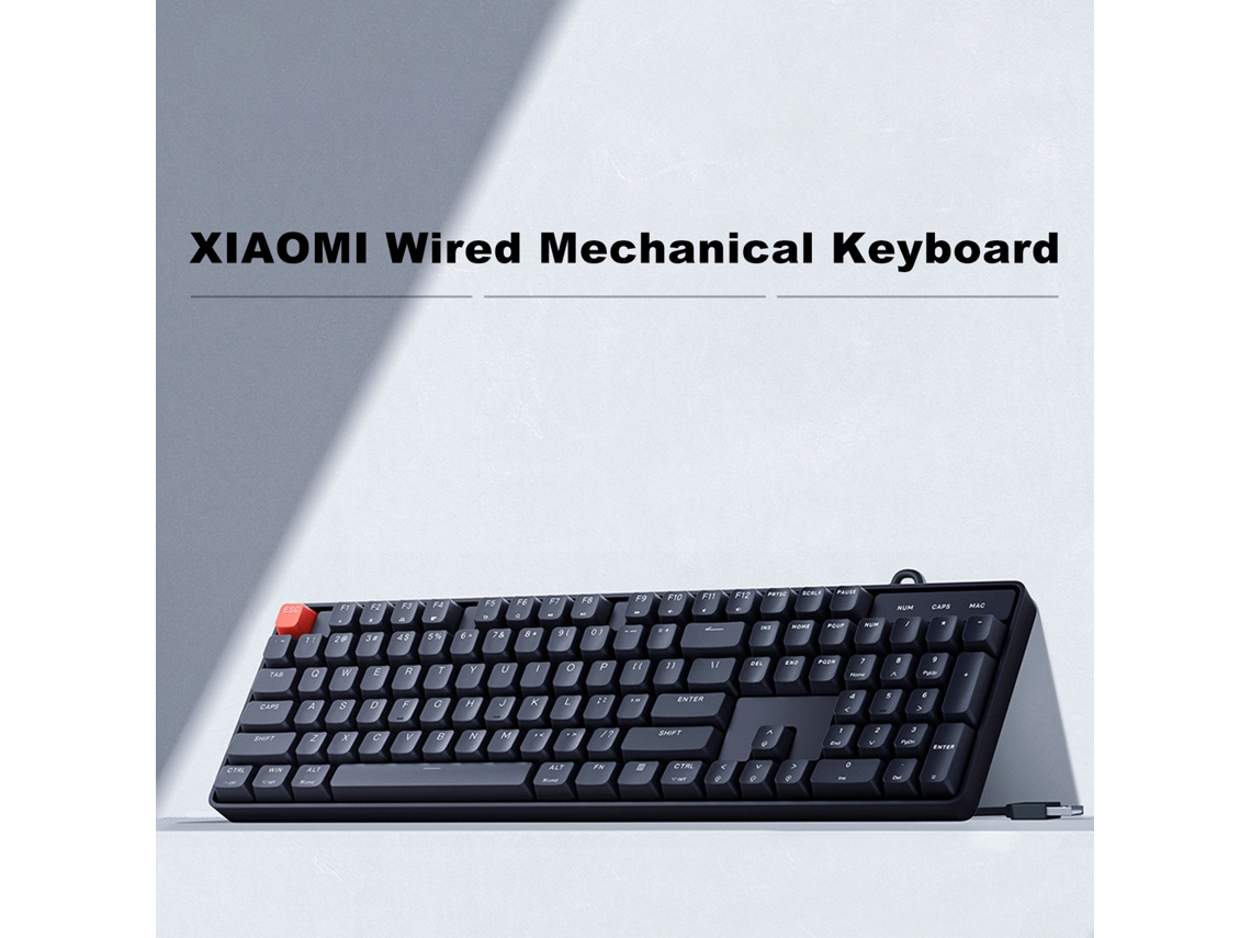 Teclado Mecânico Gamer Xiaomi 104 Chaves Switch Azul Led Branco