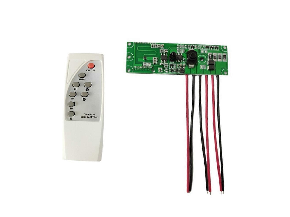 Painel De Controle Automático De Lâmpadas Com Controle Remoto, Placa De Driver Led Solar Multifuncional E Prática Com Sensor De Presença.