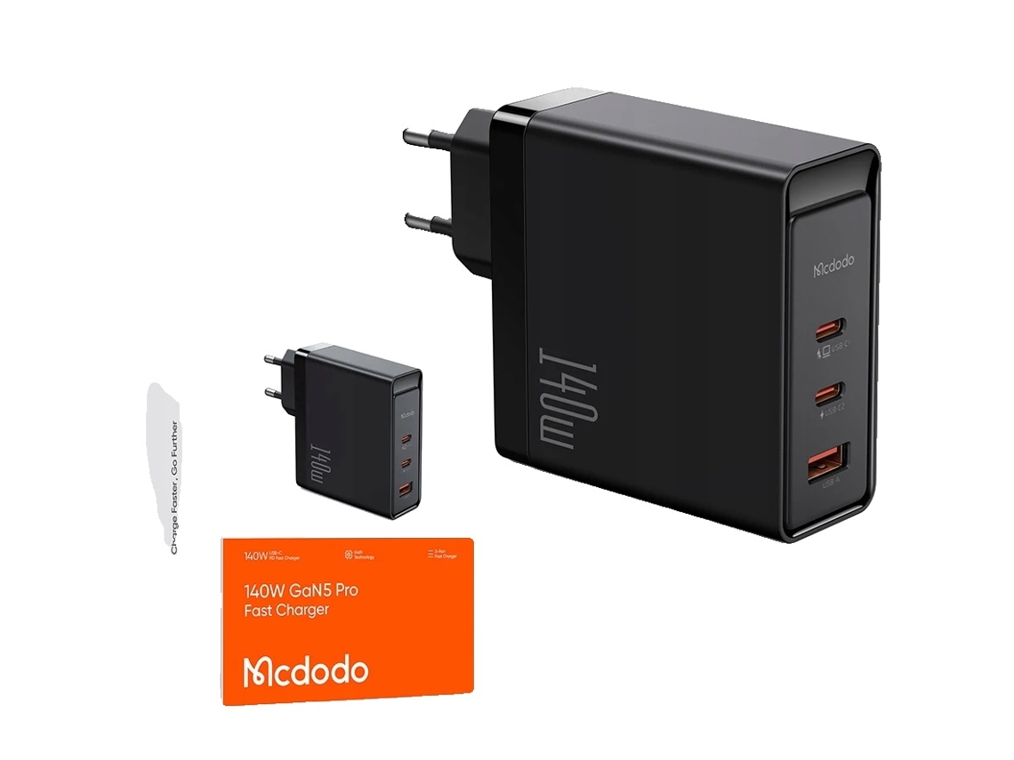 Carregador, 140w De Saída, Tecnologia Gan, Compatibilidade Com Múltiplos Dispositivos, Design Compacto